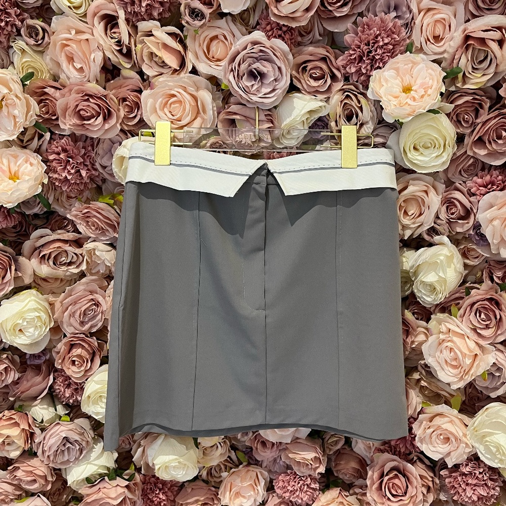 European Fashion Sophisticated Mini Skirt Black and Grey